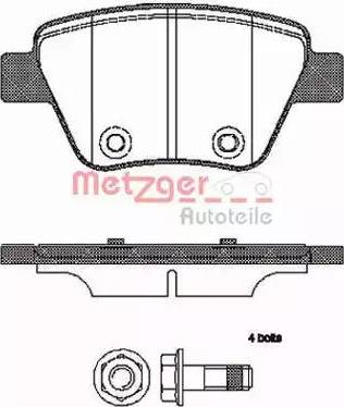 Metzger 1420.00 - Тормозные колодки, дисковые, комплект autospares.lv