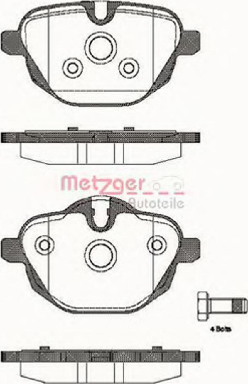 Metzger 1421.00 - Тормозные колодки, дисковые, комплект autospares.lv