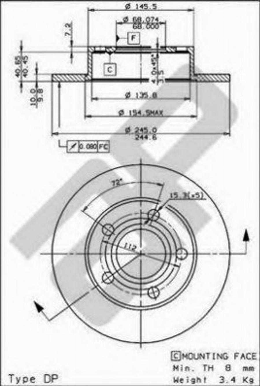 Metzger 14704 - Тормозной диск autospares.lv