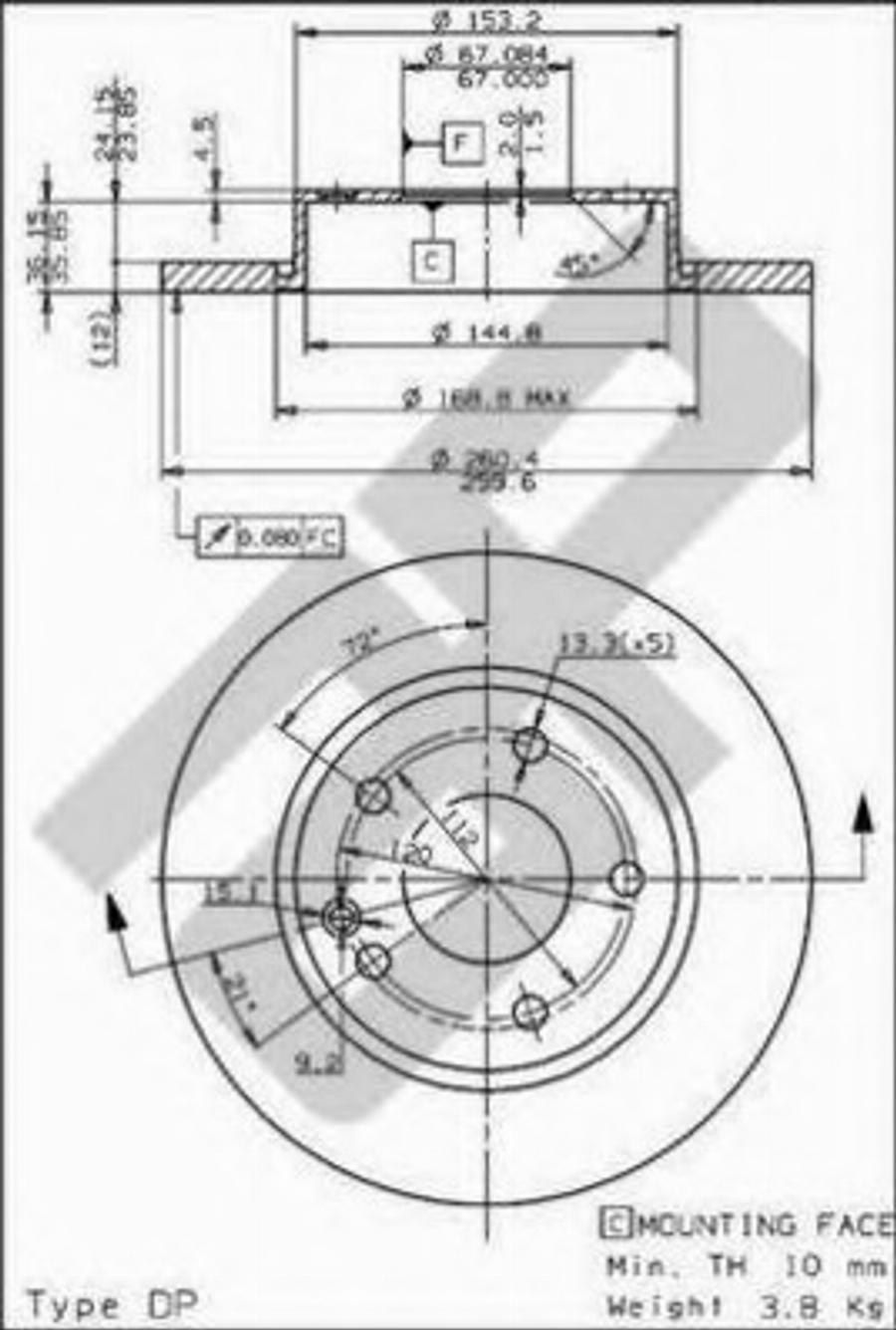 Metzger 15370V - Тормозной диск autospares.lv