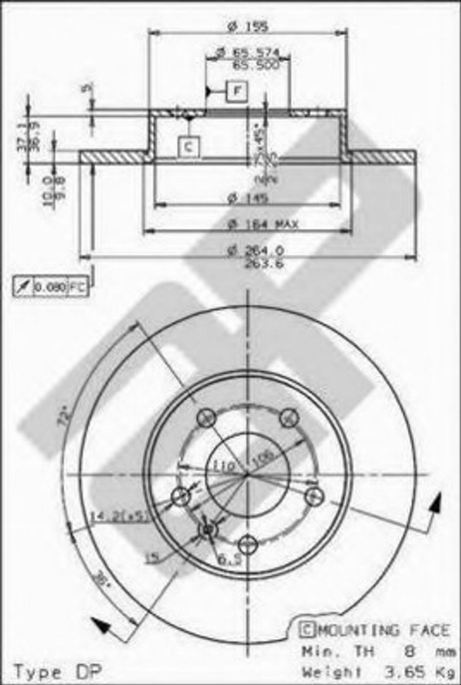 Metzger 15373 - Тормозной диск autospares.lv