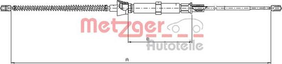 Metzger 10.9032 - Тросик, cтояночный тормоз autospares.lv