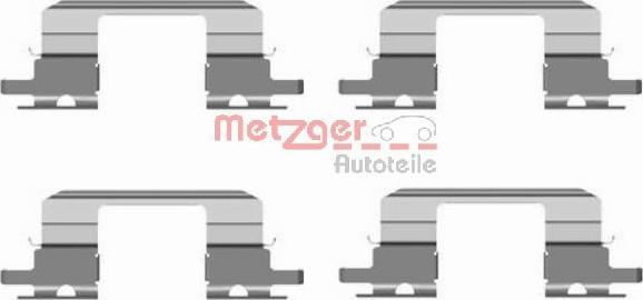 Metzger 109-1672 - Комплектующие для колодок дискового тормоза autospares.lv