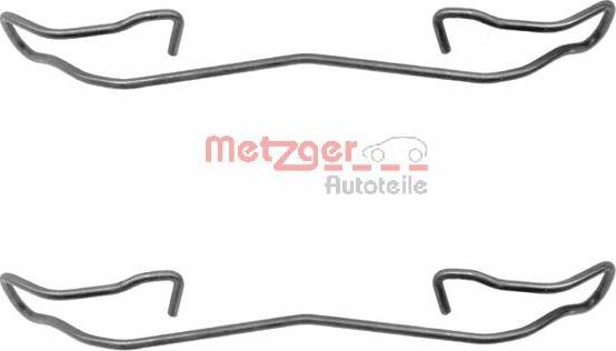 Metzger 109-1187 - Комплектующие для колодок дискового тормоза autospares.lv
