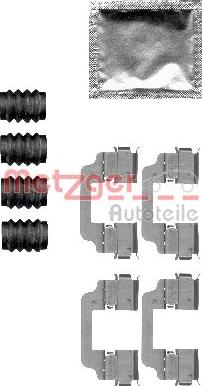 Metzger 109-1828 - Комплектующие для колодок дискового тормоза autospares.lv