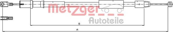 Metzger 10.9837 - Тросик, cтояночный тормоз autospares.lv