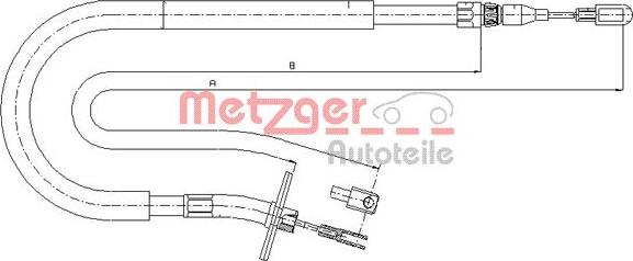 Metzger 10.9879 - Тросик, cтояночный тормоз autospares.lv