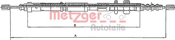 Metzger 10.4651 - Тросик, cтояночный тормоз autospares.lv