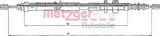 Metzger 10.4652 - Тросик, cтояночный тормоз autospares.lv