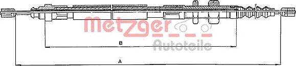 Metzger 10.4683 - Тросик, cтояночный тормоз autospares.lv