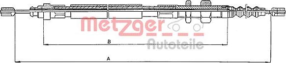 Metzger 10.4682 - Тросик, cтояночный тормоз autospares.lv