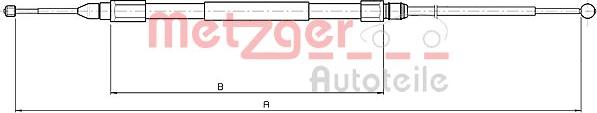 Metzger 10.4159 - Тросик, cтояночный тормоз autospares.lv