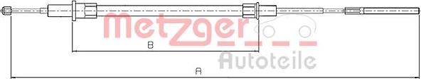 Metzger 10.4153 - Тросик, cтояночный тормоз autospares.lv