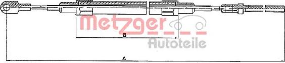 Metzger 10.4152 - Тросик, cтояночный тормоз autospares.lv