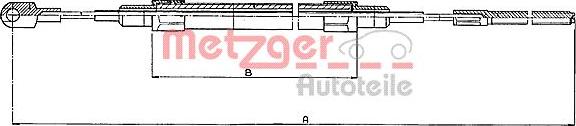 Metzger 10.415 - Тросик, cтояночный тормоз autospares.lv