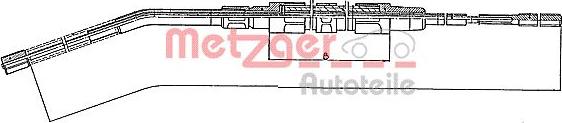 Metzger 10.425 - Тросик, cтояночный тормоз autospares.lv