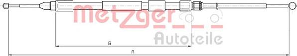 Metzger 10.4267 - Тросик, cтояночный тормоз autospares.lv