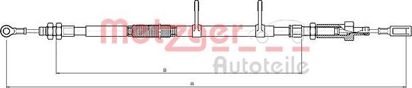 Metzger 10.4740 - Тросик, cтояночный тормоз autospares.lv
