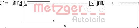 Metzger 10.4735 - Тросик, cтояночный тормоз autospares.lv