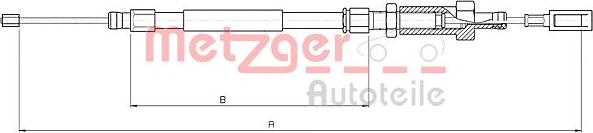 Metzger 10.4726 - Тросик, cтояночный тормоз autospares.lv