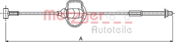 Metzger 10.5416 - Тросик, cтояночный тормоз autospares.lv