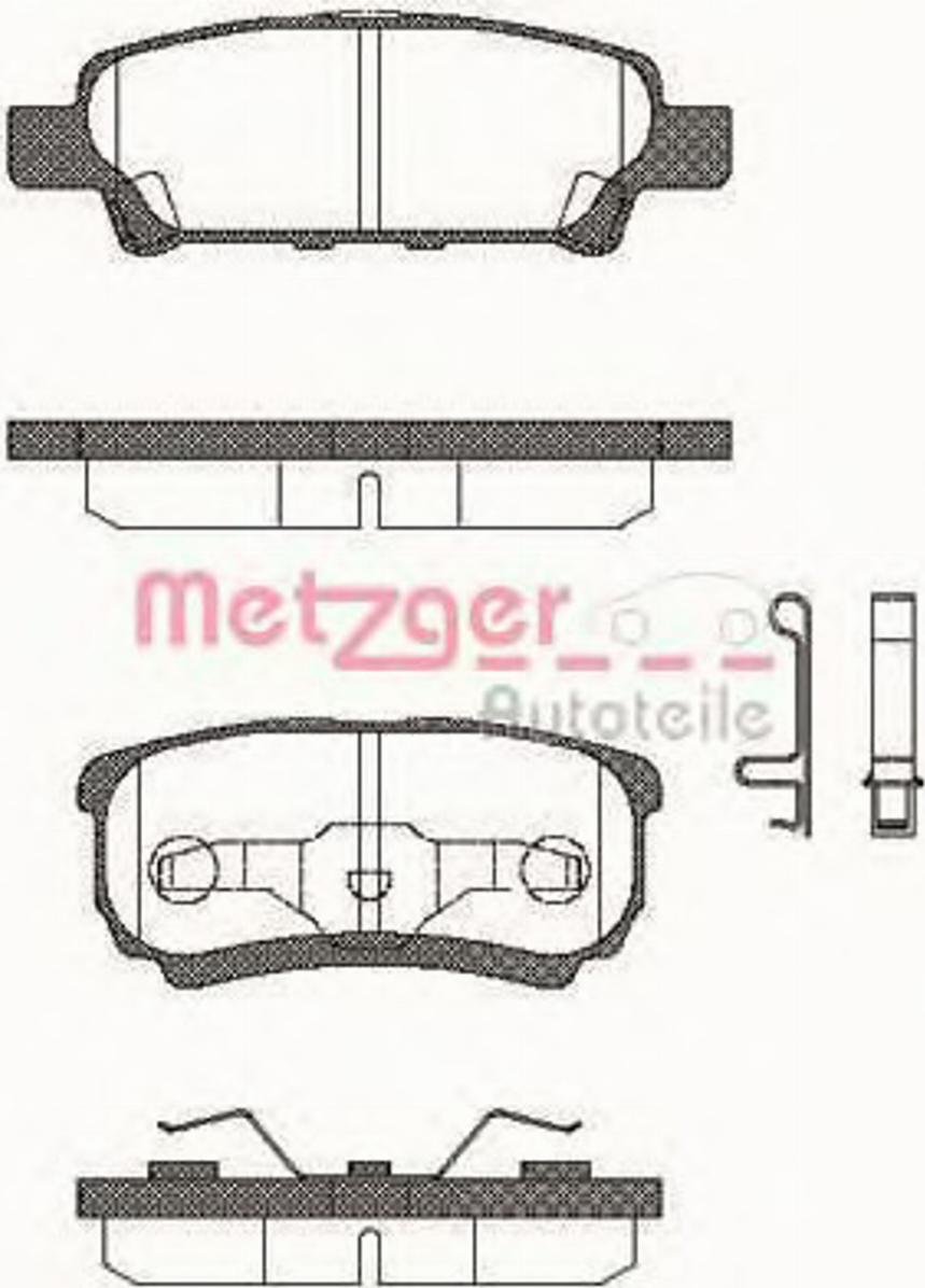 Metzger 105102 - Тормозные колодки, дисковые, комплект autospares.lv