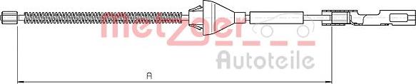 Metzger 10.5365 - Тросик, cтояночный тормоз autospares.lv