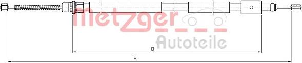 Metzger 10.6031 - Тросик, cтояночный тормоз autospares.lv