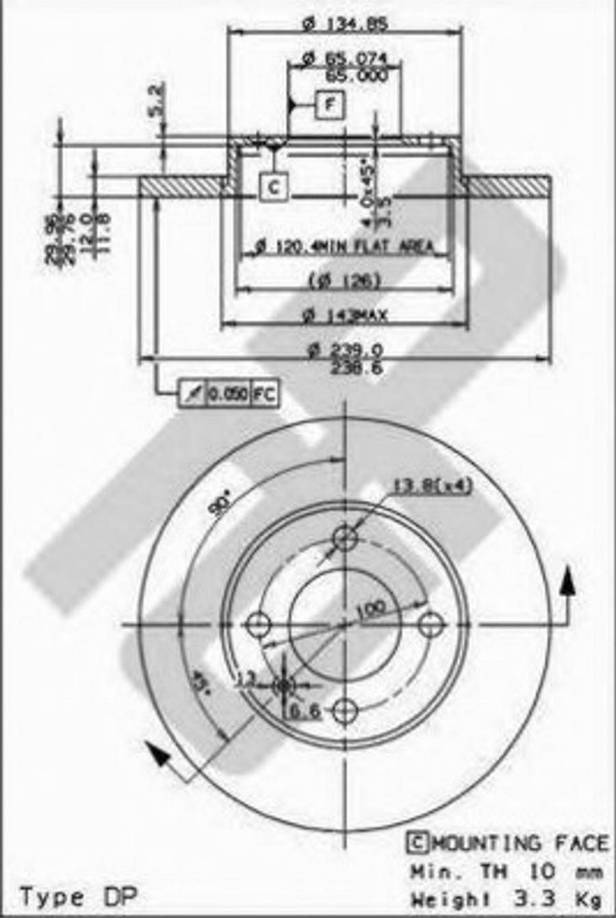 Metzger 10073 - Тормозной диск autospares.lv