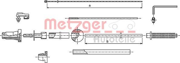 Metzger 10.1175 - Тросик газа autospares.lv