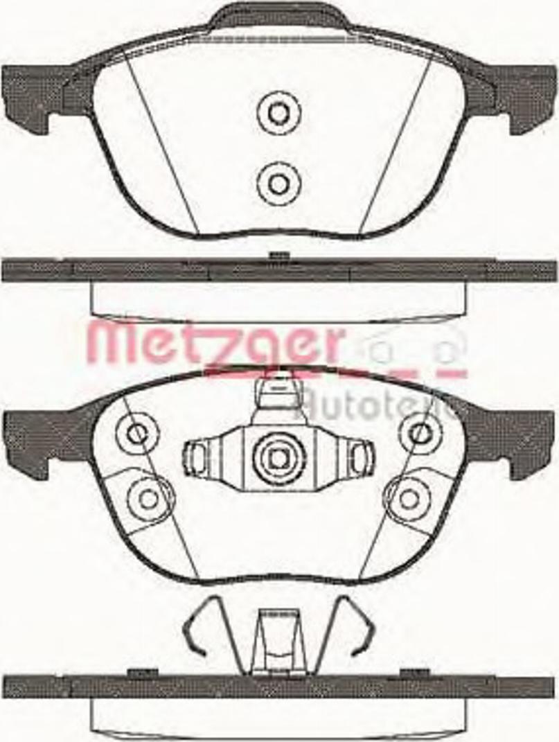 Metzger 1082.30 - Тормозные колодки, дисковые, комплект autospares.lv