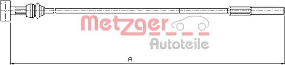 Metzger 10.8226 - Тросик, cтояночный тормоз autospares.lv