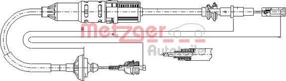 Metzger 10.3446 - Трос, управление сцеплением autospares.lv