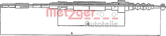 Metzger 10.7403 - Тросик, cтояночный тормоз autospares.lv