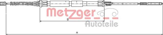 Metzger 10.7431 - Тросик, cтояночный тормоз autospares.lv