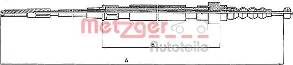 Metzger 10.7471 - Тросик, cтояночный тормоз autospares.lv
