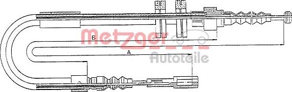 Metzger 10.7582 - Тросик, cтояночный тормоз autospares.lv