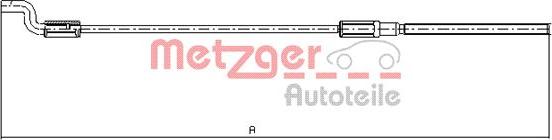 Metzger 10.7621 - Тросик, cтояночный тормоз autospares.lv