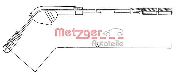 Metzger 11.5941 - Тросик, cтояночный тормоз autospares.lv