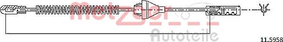 Metzger 11.5958 - Тросик, cтояночный тормоз autospares.lv