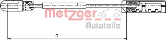 Metzger 11.5935 - Тросик, cтояночный тормоз autospares.lv