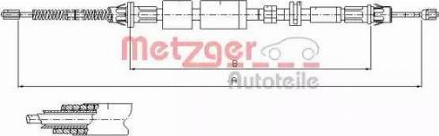 Metzger 11.5502 - Тросик, cтояночный тормоз autospares.lv
