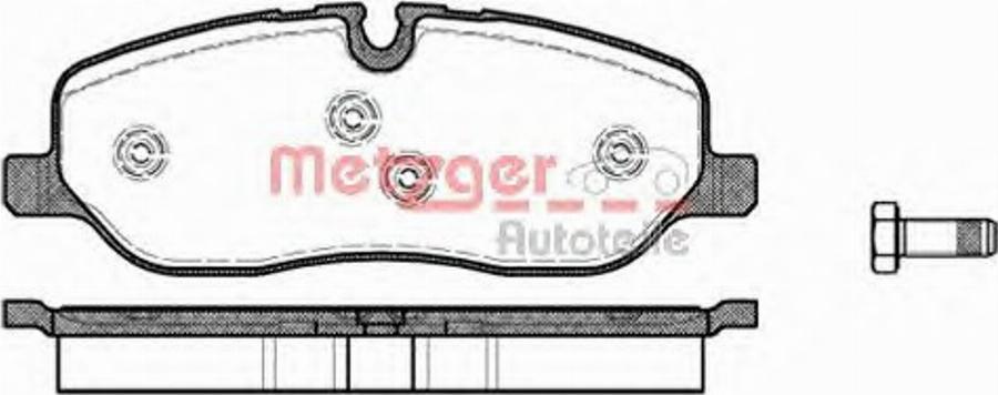 Metzger 115800 - Тормозные колодки, дисковые, комплект autospares.lv