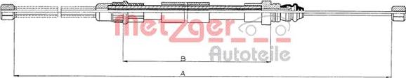 Metzger 11.6592 - Тросик, cтояночный тормоз autospares.lv