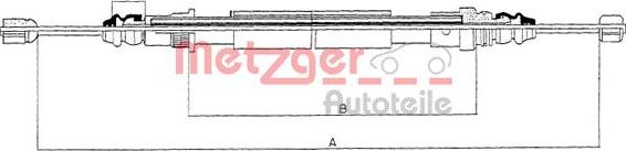 Metzger 11.6582 - Тросик, cтояночный тормоз autospares.lv