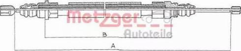 Metzger 11.609 - Тросик, cтояночный тормоз autospares.lv