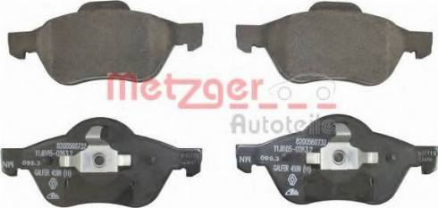 Metzger 1160102 - Тормозные колодки, дисковые, комплект autospares.lv