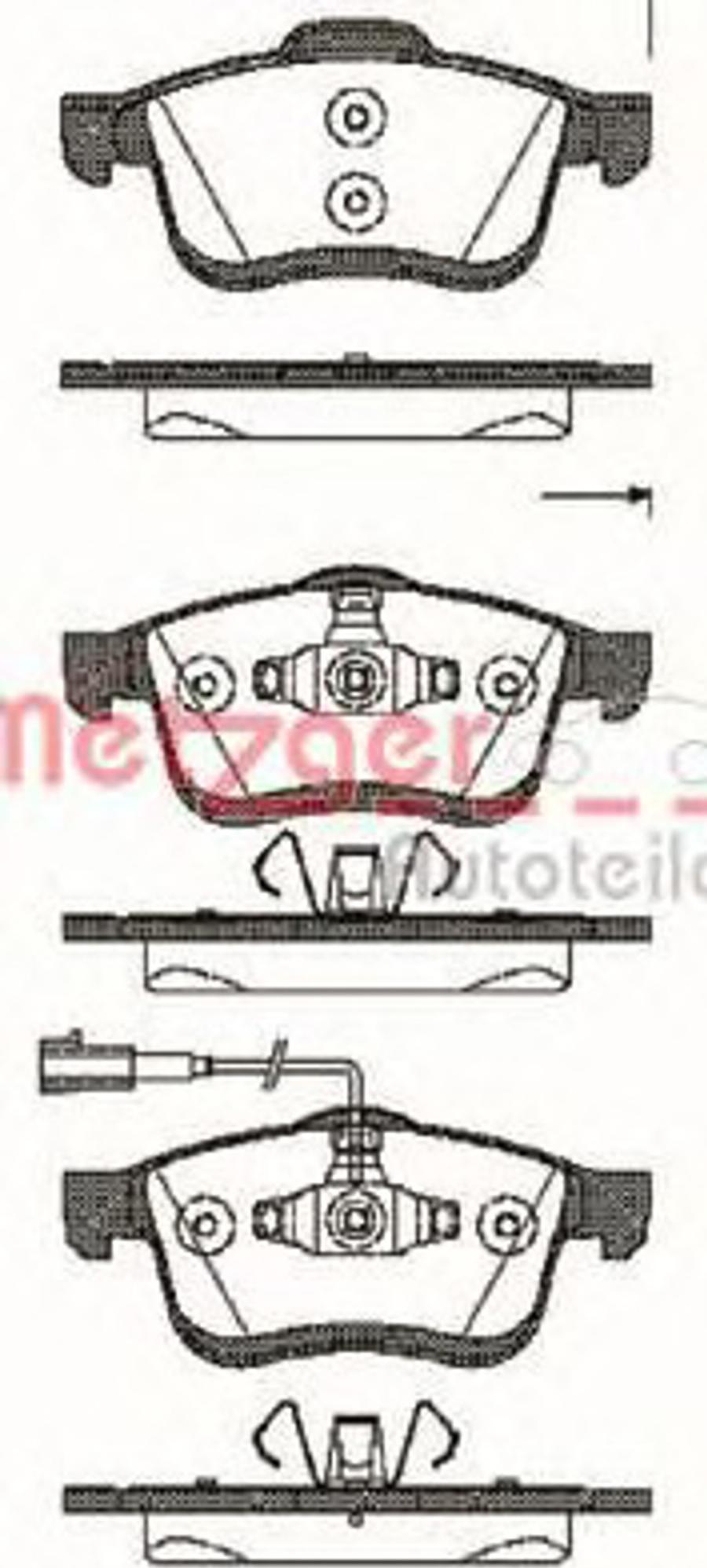 Metzger 118301 - Тормозные колодки, дисковые, комплект autospares.lv