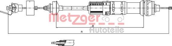 Metzger 11.2284 - Трос, управление сцеплением autospares.lv