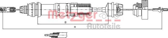 Metzger 11.2280 - Трос, управление сцеплением autospares.lv